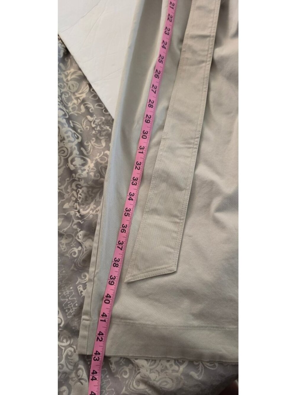 Monosuit Paperbag Wide Leg Pants Beige High Rise Belted Cotton Blend EU Made - Picture 5 of 9